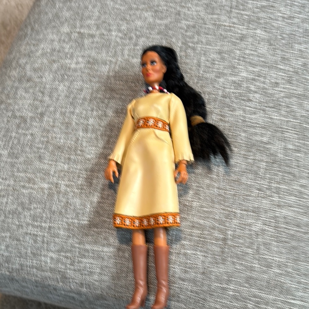 - Elegant Doll with Cream Dress and Brown Boots
